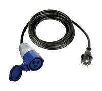 Perel Tools Câble adaptateur avec fiche Schuko vers prise CEE – 3 m