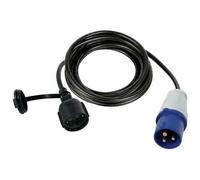 Perel câble adaptateur fiche Schuko/CEE 3680W 3 mètres noir