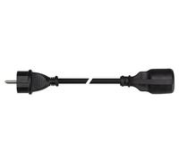 Perel Rallonge, H05RR-F 3G1.5, 5 m, 16 A/230 V, 3680 W, Type E/F, IP44, Caoutchouc, Noir