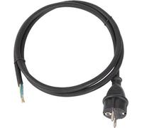Perel Câble secteur, H05RR-F 3G2.5, 1.5 m, 10 A/230 V, 3680 W, type E/F, pour l'intérieur, PVC, noir