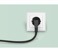 Perel Câble secteur, H05VV-F 3G0.75, 3 m, 10 A/230 V, 2500 W, type E/F 90°, pour l'intérieur, PVC, noir