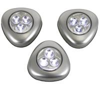 Perel CCL02X3 Set de 3 Lampes LED Autoadhésives Verre Multicolore