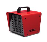 Perel Chauffage soufflant électrique 2000W avec 2 niveaux de chaleur et thermostat, élément PTC, fonction refroidissement, protection IP24, compact et portable pour atelier ou garage