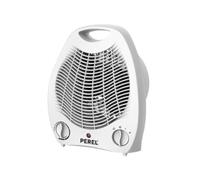 Perel Chauffage soufflant électrique 2000W avec 2 niveaux de chaleur, thermostat et fonction refroidissement, protection contre la surchauffe IP20, compact et portable pour maison, bureau ou espace
