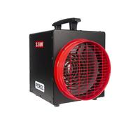 Perel Chauffage soufflant électrique 3300W avec thermostat et fonction air frais, IP24, protection contre la surchauffe