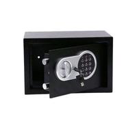 Perel Coffre-fort électronique avec serrure à combinaison et clé de secours, boîte de sécurité en acier pour objets de valeur,