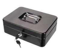 Perel Coffret à monnaie, avec 2 clés et monnayeur, noir