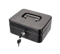 Perel Coffret à monnaie, avec 2 clés et plateau amovible, noir