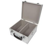 Perel Coffret CD, 40 CD, serrure à clé, 2 clés, aluminium, 280 x 268 x 160 mm