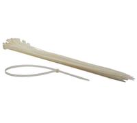 Perel Colliers nylon blancs, 50 pcs, 750 × 8,8 mm, résistants UV, autobloquants, 80 kg de résistance à la traction, usage intensif intérieur et extérieur