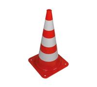 Perel Cône de signalisation, pour la délimitation des zones, rouge/blanc, usage récréatif, 75 cm