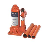 Perel Cric hydraulique Bouteille 2 tonnes (2000 kg), cric Auto Compact en Acier, Hauteur 158-308 mm, pour Voiture, Utilitaire, Caravane et remorque, idéal Garage et Atelier
