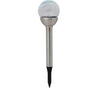 Perel csol12d solaire lampe d'extérieur avec socle en acier inoxydable, blanc (Lot de 12)