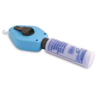 PEREL Defi Traceur à cordeau boîtier ABS cordeau 30 m avec crochet et manivelle bleu noir réservoir de poudre 100 g avec poudre supplémentaire corde 1 mm pour chantier et traçage