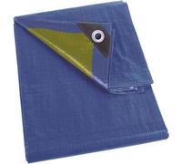 Perel Dekzeil - Blauw/Kaki - Sterk - 12 X 15 M