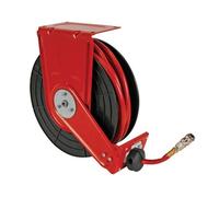 Perel Enrouleur de tuyau d'air, auto-rétractable, max. 20 bar/290 psi, 15 m, pour compresseur d'air,