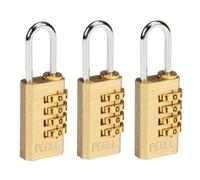Perel Ensemble de 3 mini cadenas à combinaison, pour valises de voyage et bagages à main