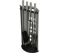 Perel Tools Serviteur de cheminée BB50112 177255 5 pièces Argenté 58 x 22 x 14 cm