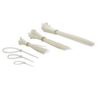 Perel Ensemble de colliers de serrage en nylon, différentes tailles, blanc, résistant aux UV, 75 pièces