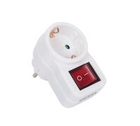 Perel Fiche multiprise avec Interrupteur, Prise schuko (Type F), polypropylène, Usage intérieur, Blanc