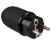 Perel Fiche robuste en caoutchouc IP44, résistante à la puissance et aux intempéries