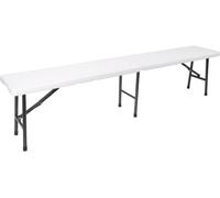 Perel Tools Banc pliable FP160 Blanc – 163 x 24 x 40 cm