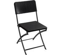 Perel folding chair rattan Chaise de camping noir FP165R Charge (poids) max. 300 kg