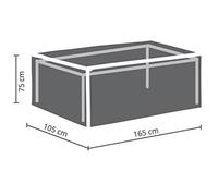 Perel Garden Housse de Protection pour Table de Jardin Maximum 160 cm, Anthracite, 165 x 105 x 75 cm - OCT160