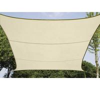 Perel VOILE SOLAIRE PERMÉABLE - CARRÉ - 5 x 5 m - COULEUR : CHAMPAGNE