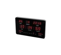 Perel Horloge murale à LED 37,8x25,8 cm Noir