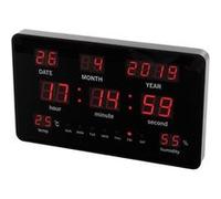 Perel Horloge murale à LED 37,8x25,8 cm Noir Noir G