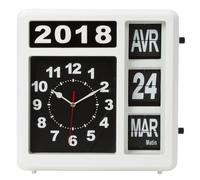 Perel HORLOGE MURALE CHIFFRES SAUTANTS AVEC CALENDRIER - 31 x 31 cm - FRANAIS
