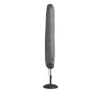Perel Housse de parasol, housse parasol jardin, protege parasol housse, housse de protection parasol exterieur, housse parasol de jardin exterieur gris, max. Ø 400 cm, 220 cm x 40 cm