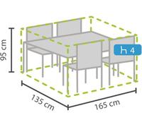 Perel Housse de protection pour meubles de jardin, bâche de protection, housse de jardin, couverture de meubles, protection
