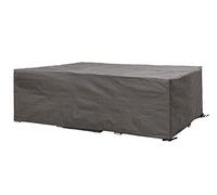 Perel Housse de protection pour salon de jardin, housse hivernage salon, bâche, housse extérieure mobilier de jardin, gris, carrée, 250 x 250 x 75 cm