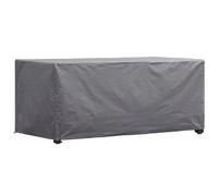 Perel Housse de protection pour table max. 140 cm, housse hivernage salon, bâche, housse extérieure mobilier de jardin, gris, rectangulaire, 145 x 105 x 75 cm