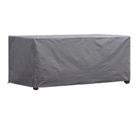 Perel Housse De Protection Pour Table Max. 140 Cm, Housse Hivernage Sélon, Bâche, Housse Extérieure Mobilier De Jardin, Gris, Rectangulaire, 145 X 105 X 75 Cm