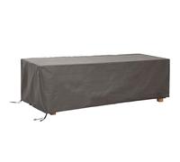 Perel Housse de protection pour table max. 240 cm, housse hivernage salon, bâche, housse extérieure mobilier de jardin, gris, rectangulaire, 245 cm x 105 cm x 75 cm