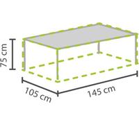 Perel Housse de protection pour tables jusqu'à 140 cm, bâche de protection, housse de jardin, couverture de meubles,