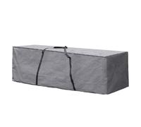 Perel Sac de rangement pour coussin d’extérieur XL, housse coussin de jardin, rangement coussin salon de jardin, sac hivernage, rangement étanche, imperméable, gris, 200 cm x 75 cm x 60 cm