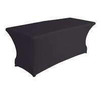 Perel Housse de table extensible 180 x 75 x 74 cm blanche – élastique, poches pour pieds, lavable