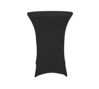Perel Housse de Table Extensible Noire Ø80 x 100 cm pour Tables Cocktail et Mange Debout Housse élastique avec Poches pour Pieds Lavable Ajustement serré pour Mariage fête événement Salon
