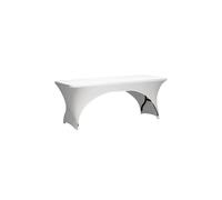 Perel Housse de table pour table rectangulaire Arquée Blanc FP400