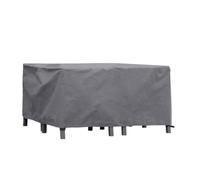 Perel Housse d'extérieur pour ensemble de jardin, gris, rectangulaire, 140 cm x 140 cm x 70 cm