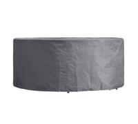Perel Housse d'extérieur pour ensemble de jardin, gris, rond, Ø 200 cm x 85 cm