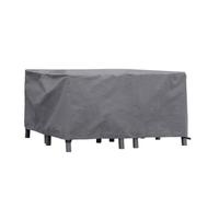 Perel Housse d'extérieur pour ensemble de jardin, gris, rectangulaire, 140 cm x 140 cm x 70 cm