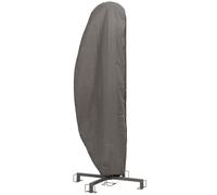 Perel Housse imperméable pour Parasol déporté Jusqu’à 3,5 m, résistante à l’Eau et aux UV, avec Fermeture éclair et Cordon, 260 x 86 cm, Gris, protège de la Pluie de la poussière et du Soleil