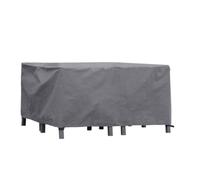 Perel Housse d'extérieur pour ensemble de jardin, gris, rectangulaire, 200 cm x 150 cm x 75 cm