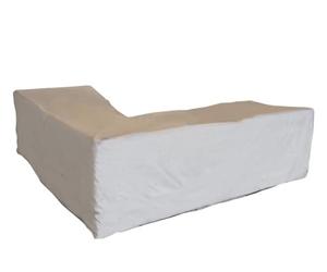Perel housse pour salon de jardin en L 250 x 250 x 90 x 70 cm, résistante à l’eau et aux UV, housse solide avec système de ventilation Aerator, couverture extérieure coupe-vent taupe