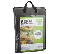 Perel Housse de protection pour table max. 180 cm, housse hivernage salon, bâche, housse extérieure mobilier de jardin, gris, rectangulaire, 185 cm x 105 cm x 75 cm